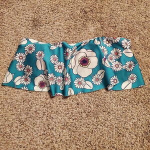 Wildfox 60s Floral Bandeau Bikini Swim Top XS